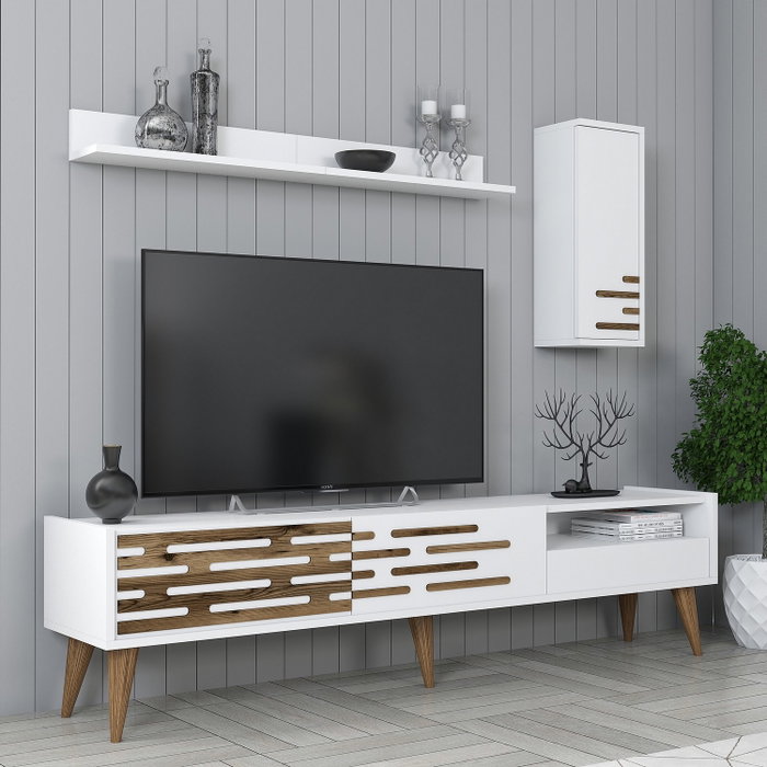 Hanah Home Valensiya Mueble de TV Blanco Hanah Home Valensiya Mueble de TV Blanco